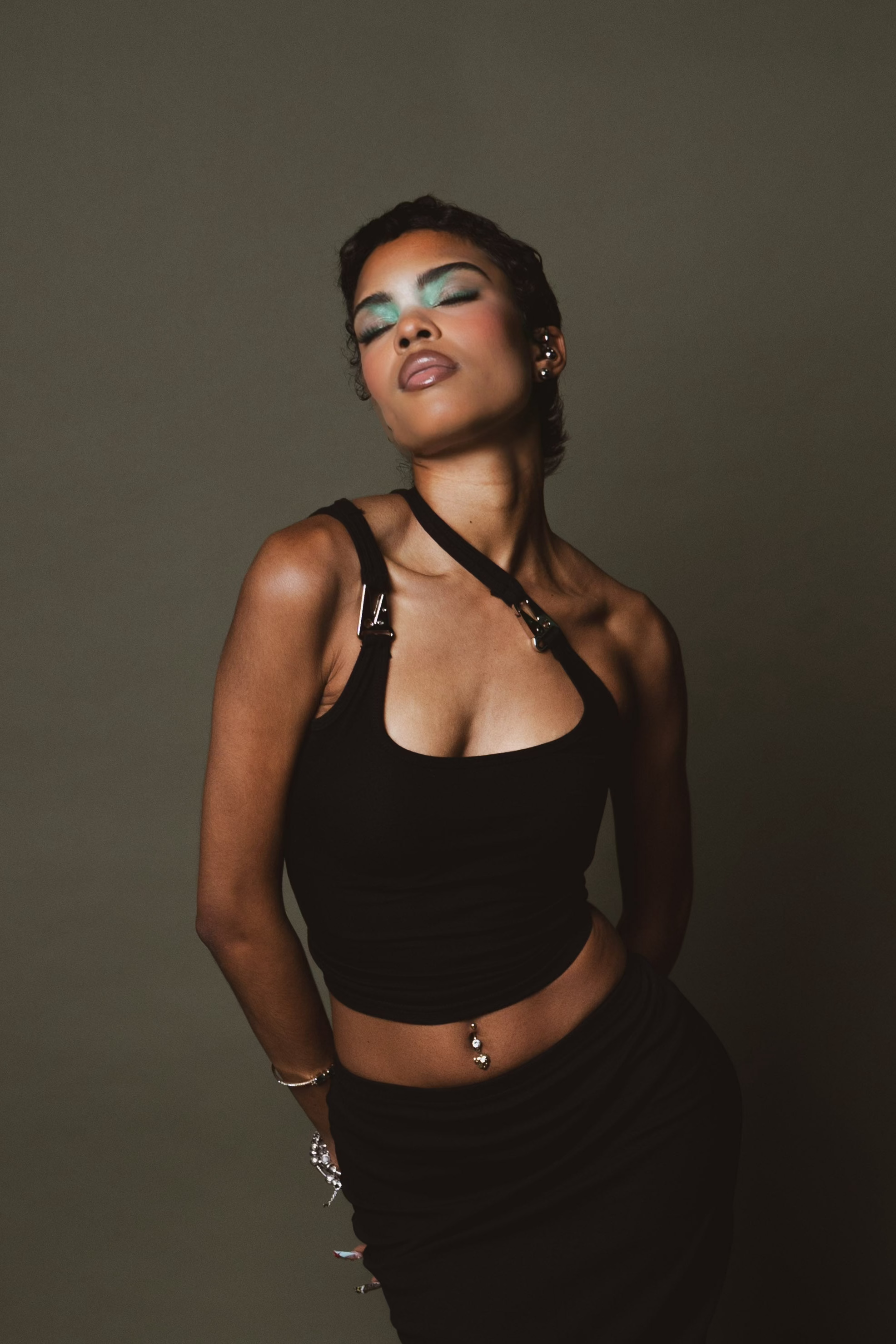 Black Essential Harness Tank