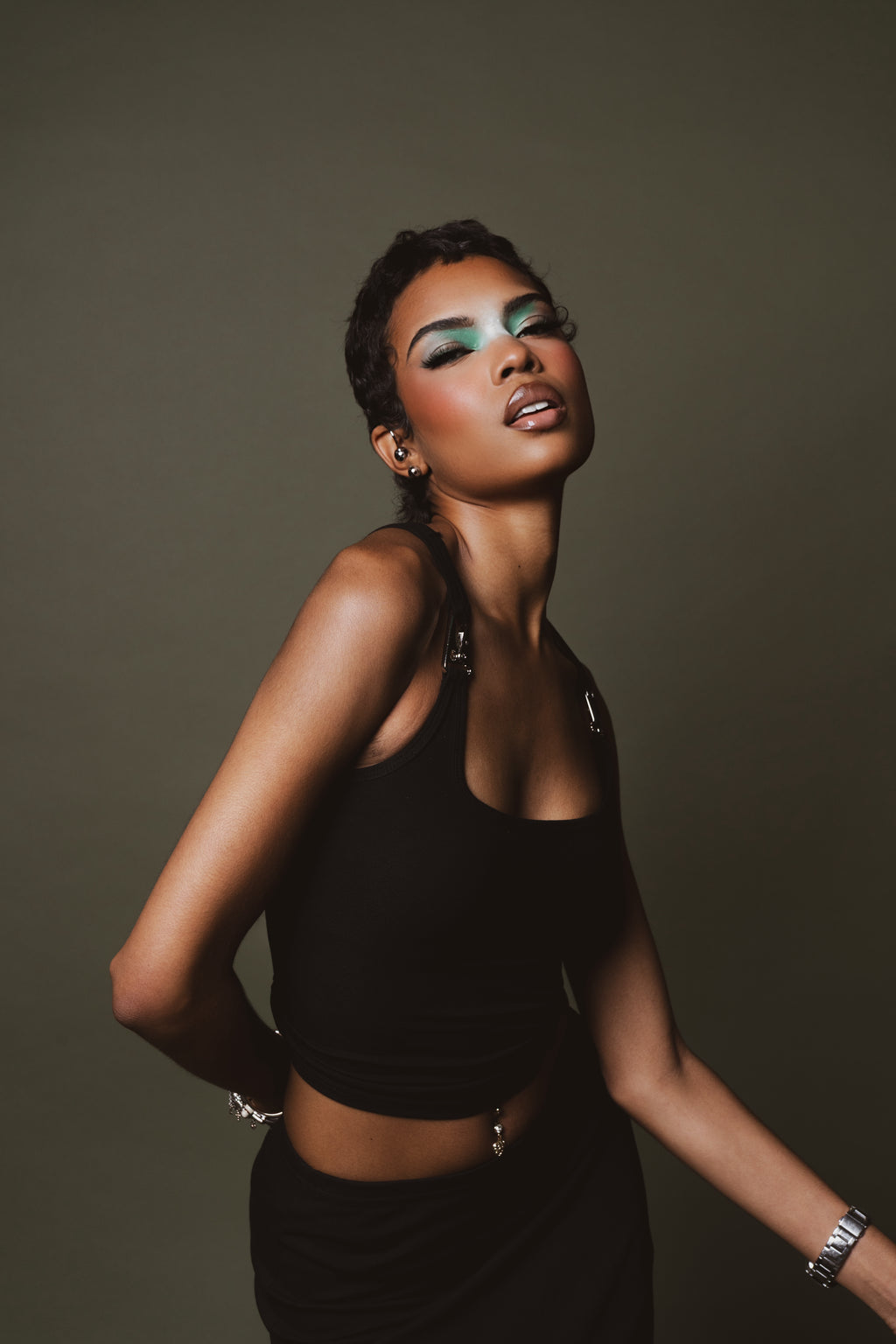 Black Essential Harness Tank