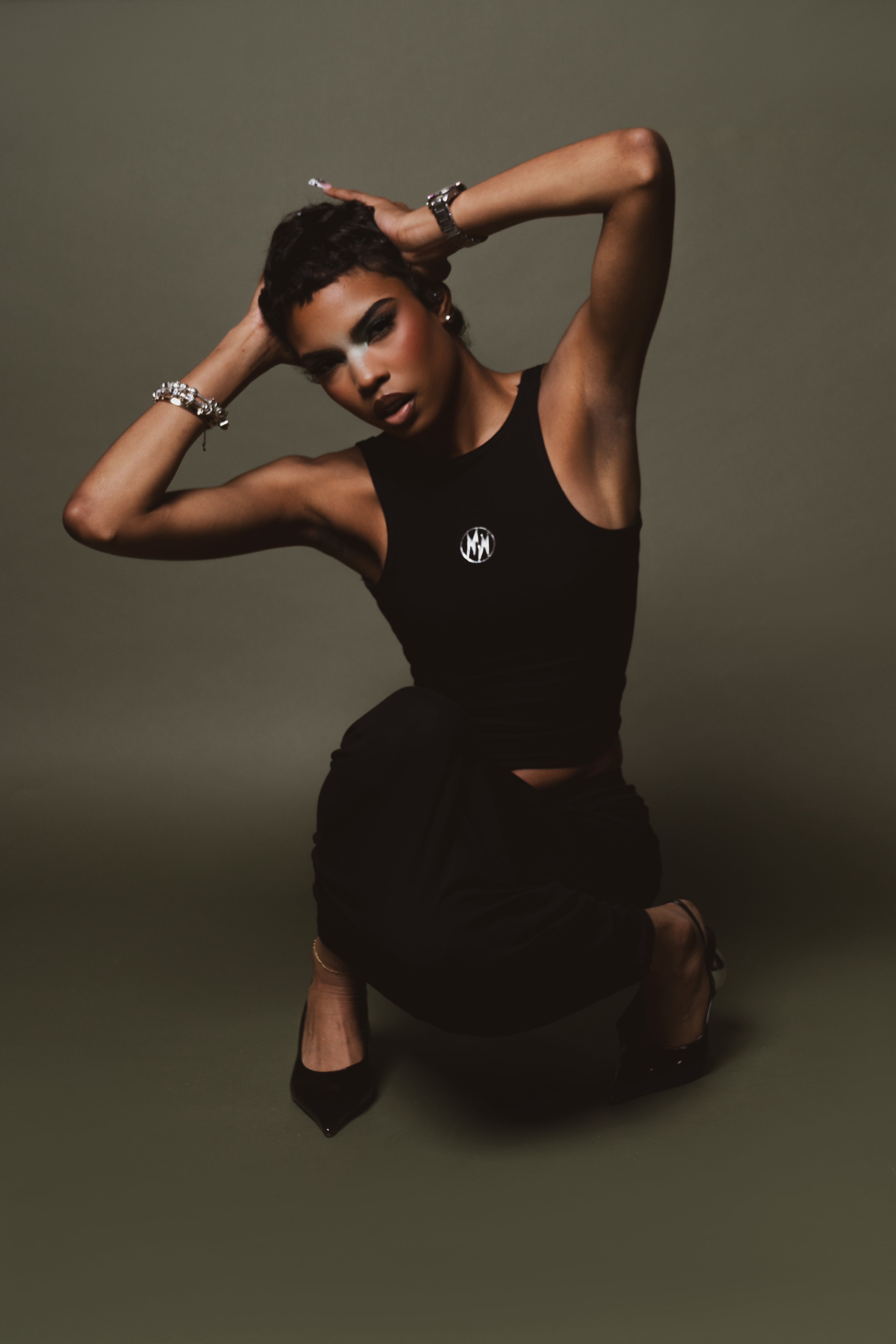 Black Essential Harness Tank