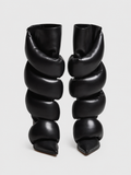 KITTEN HEEL PUFFER BOOTS